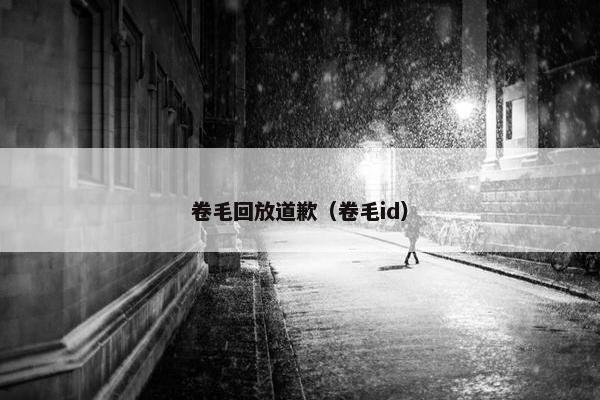 卷毛回放道歉（卷毛id）