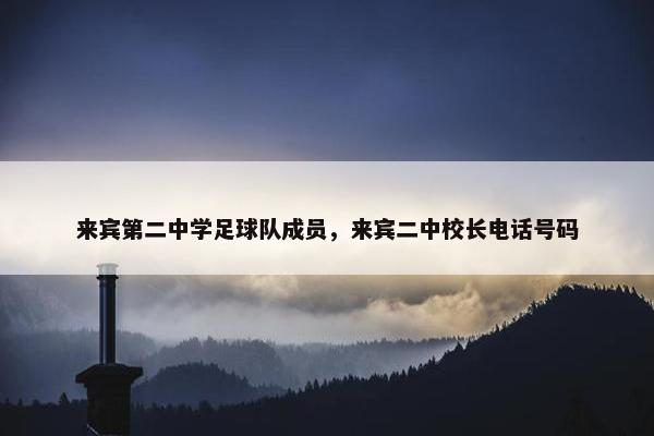 来宾第二中学足球队成员，来宾二中校长电话号码