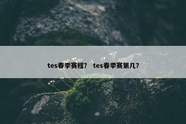 tes春季赛程？ tes春季赛第几？