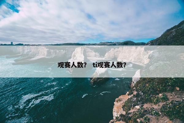 观赛人数？ ti观赛人数？