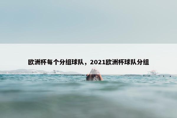 欧洲杯每个分组球队，2021欧洲杯球队分组