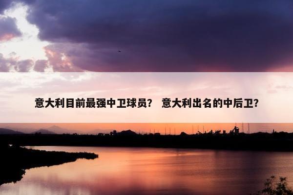 意大利目前最强中卫球员？ 意大利出名的中后卫？