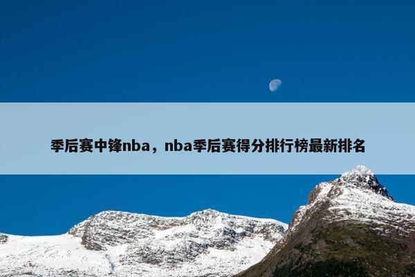 季后赛中锋nba，nba季后赛得分排行榜最新排名