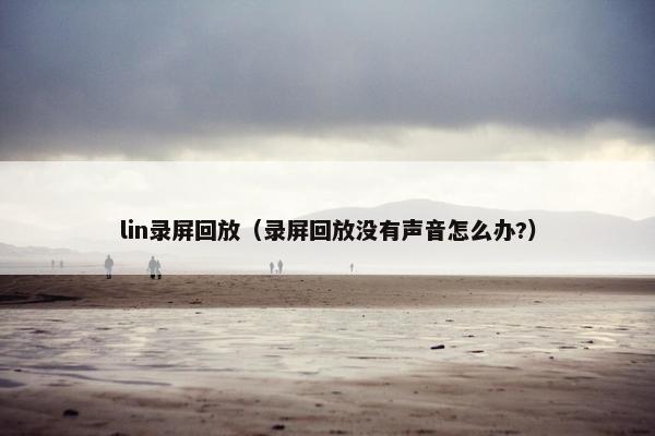lin录屏回放(录屏回放没有声音怎么办?) lin录屏回放(录屏回放没有声音怎么办?)