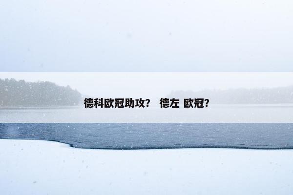 德科欧冠助攻? 德左 欧冠? 德科欧冠助攻? 德左 欧冠?