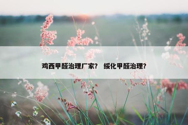 鸡西甲醛治理厂家？ 绥化甲醛治理？