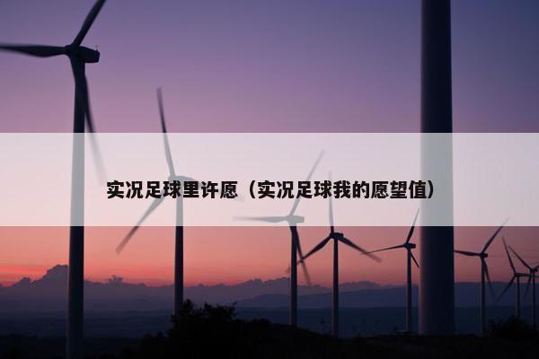 实况足球里许愿(实况足球我的愿望值) 实况足球里许愿(实况足球我的愿望值)