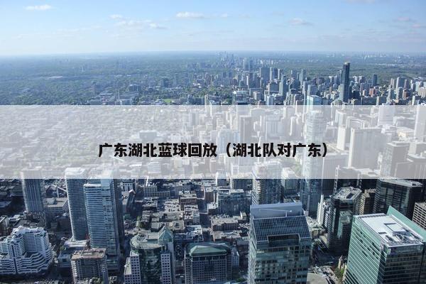 广东湖北蓝球回放（湖北队对广东）