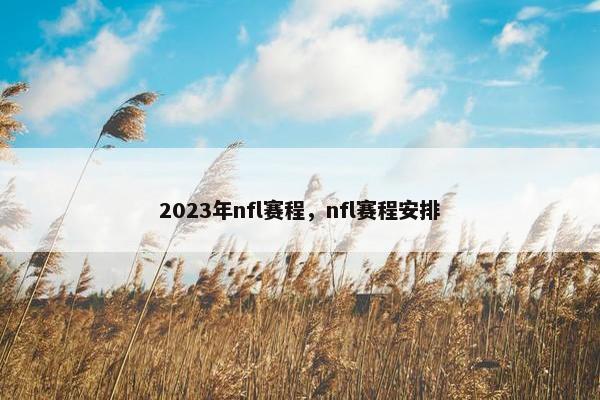 2023年nfl赛程,nfl赛程安排 2023年nfl赛程,nfl赛程安排