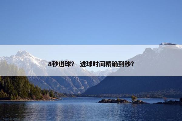 8秒进球？ 进球时间精确到秒？