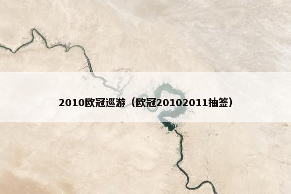 2010欧冠巡游（欧冠20102011抽签）