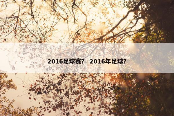 2016足球赛? 2016年足球? 2016足球赛? 2016年足球?