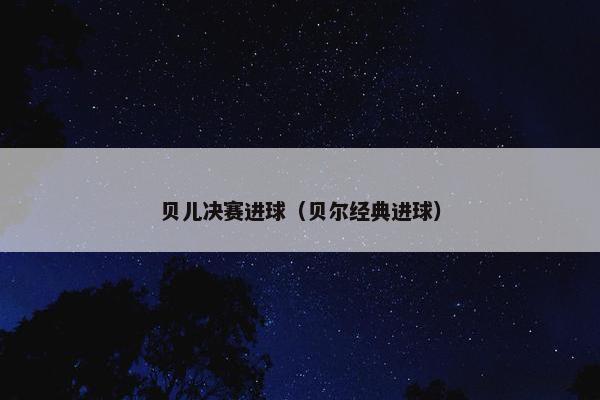 贝儿决赛进球(贝尔经典进球) 贝儿决赛进球(贝尔经典进球)