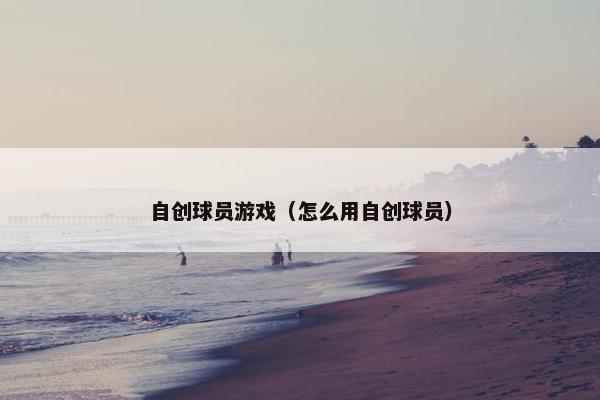 自创球员游戏（怎么用自创球员）