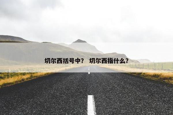 切尔西括号中？ 切尔西指什么？