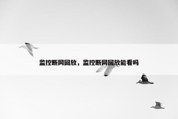 监控断网回放，监控断网回放能看吗