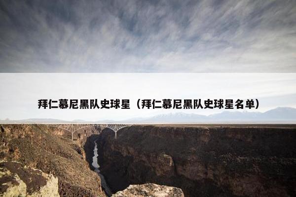 拜仁慕尼黑队史球星（拜仁慕尼黑队史球星名单）