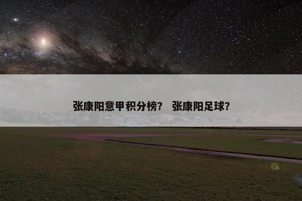 张康阳意甲积分榜？ 张康阳足球？