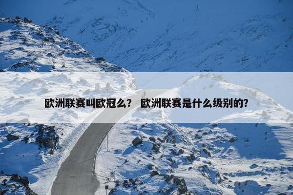 欧洲联赛叫欧冠么？ 欧洲联赛是什么级别的？