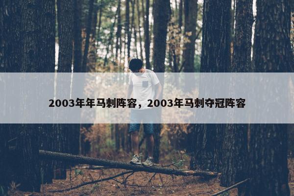 2003年年马刺阵容,2003年马刺夺冠阵容 2003年年马刺阵容,2003年马刺夺冠阵容