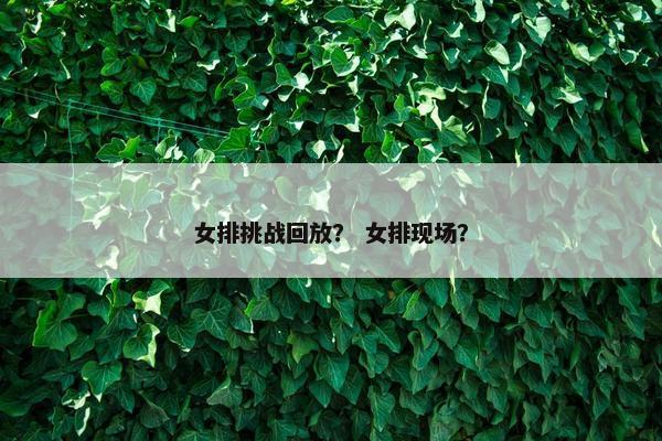 女排挑战回放? 女排现场? 女排挑战回放? 女排现场?