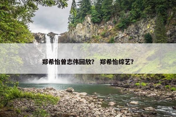 郑希怡曾志伟回放？ 郑希怡综艺？