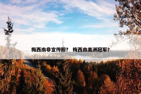 梅西南非宣传照？ 梅西南美洲冠军？